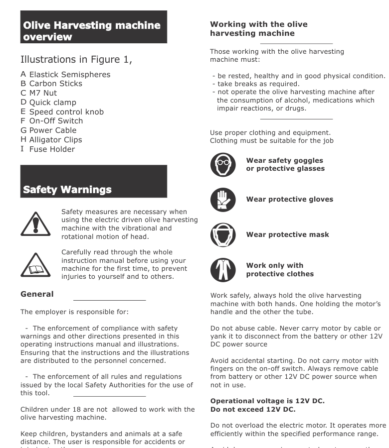 agrotechnic operating instructions